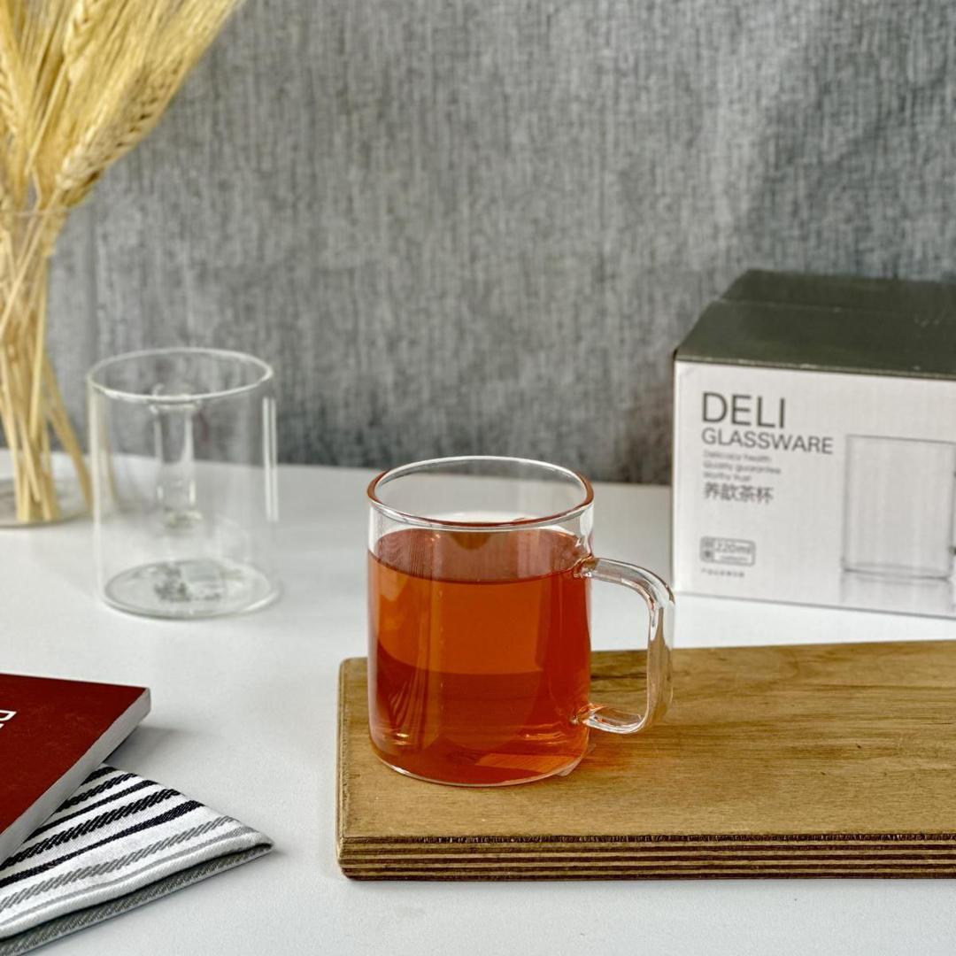 لیوان پیرکس دسته دار دلی