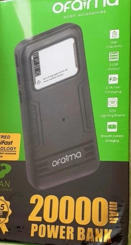 پاور بانک OFAIMA TITAN F-OPB32 ظرفیت ۲۰۰۰۰ میلی آمپر
