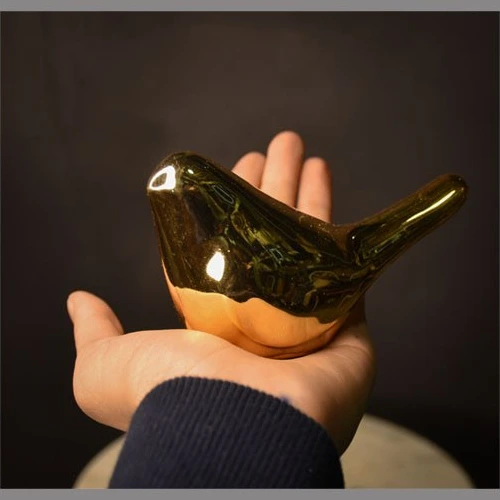 اکسسوری گنجشک طلایی سرامیکی رنگ ثابت